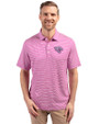 Jacksonville Jaguars Mono Cutter & Buck Forge Eco Double Stripe Stretch Recycled Mens Polo Gelato/White Front