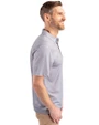 Kansas City Chiefs Mono Cutter & Buck Pike Eco Tonal Geo Print Stretch Recycled Mens Big & Tall Polo Elemental Grey Side