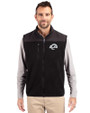 Los Angeles Rams Mono Cutter & Buck Cascade Eco Sherpa Mens Big and Tall Fleece Vest Black Front