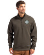 Pittsburgh Steelers Mono Cutter & Buck Roam Epic Versatility Recycled Quarter Zip Mens Pullover Poplar Front
