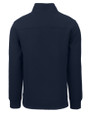 Los Angeles Chargers Mono Cutter & Buck Roam Epic Versatility Recycled Quarter Zip Mens Pullover Navy Blue Mannequin Back