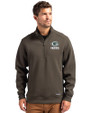 Green Bay Packers Mono Cutter & Buck Roam Epic Versatility Recycled Quarter Zip Mens Pullover Poplar Front