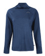Los Angeles Chargers Mono Cutter & Buck Coastline Epic Comfort Recycled Womens Funnel Neck Navy Blue Mannequin