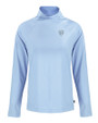 Chicago Bears Mono Cutter & Buck Coastline Epic Comfort Recycled Womens Funnel Neck Atlas Light Blue Mannequin