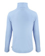 Chicago Bears Monochromatic Cutter & Buck Coastline Recycled Double Peached Womens Funnel Neck Pullover Atlas Light Blue Mannequin Back