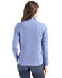Chicago Bears Monochromatic Cutter & Buck Coastline Recycled Double Peached Womens Funnel Neck Pullover Hyacinth Back