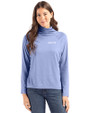 New Orleans Saints Monochromatic Cutter & Buck Coastline Recycled Double Peached Womens Funnel Neck Pullover Hyacinth Front