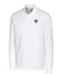 Chicago Bears Mono Cutter & Buck Advantage Eco Tri-Blend Pique Mens Big and Tall Long Sleeve Polo White Mannequin