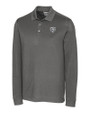 Chicago Bears Monochromatic Cutter & Buck Advantage Recycled Cotton-Blend Pique Mens Big & Tall Long Sleeve Polo Elemental Grey Mannequin