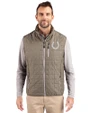 Indianapolis Colts Monochromatic Cutter & Buck Rainier Recycled Insulated Puffer Mens Full Zip Vest Poplar Melange Front