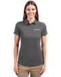 New Orleans Saints Mono Cutter & Buck Advantage Eco Tri-Blend Pique Womens Polo Elemental Grey Front