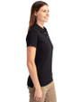 Pittsburgh Steelers Mono Cutter & Buck Advantage Eco Tri-Blend Pique Womens Polo Black Side