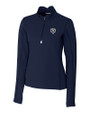 Chicago Bears Mono Cutter & Buck Traverse Stretch Eco Quarter Zip Womens Pullover Liberty Navy Mannequin