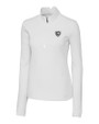Chicago Bears Monochromatic Cutter & Buck Traverse Recycled Smooth Stretch Womens Quarter Zip Pullover White Mannequin