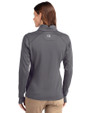 Tampa Bay Buccaneers Mono Cutter & Buck Traverse Stretch Eco Quarter Zip Womens Pullover Elemental Grey Back