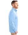 Washington Commanders Mono Cutter & Buck Traverse Stretch Eco Quarter Zip Mens Pullover Atlas Light Blue Side