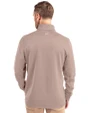 Detroit Lions Mono Cutter & Buck Traverse Stretch Eco Quarter Zip Mens Pullover Mushroom Back