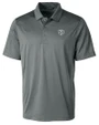 Chicago Bears Mono Cutter & Buck Prospect Eco Textured Stretch Recycled Mens Short Sleeve Polo Elemental Grey Mannequin