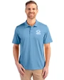 Green Bay Packers Monochromatic Cutter & Buck Prospect Recycled Featherlight Stretch Mens Polo Atlas Light Blue Front