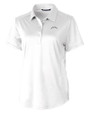 Los Angeles Chargers Mono Cutter & Buck Prospect Eco Textured Stretch Recycled Womens Short Sleeve Polo White Mannequin