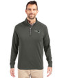 New England Patriots Mono Cutter & Buck Adapt Eco Knit Stretch Recycled Mens Quarter Zip Pullover Poplar Front
