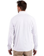 Washington Commanders Mono Cutter & Buck Adapt Eco Knit Stretch Recycled Mens Quarter Zip Pullover White Back