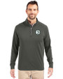 Pittsburgh Steelers Monochromatic Cutter & Buck Adapt Recycled Soft Knit Stretch  Mens Quarter Zip Pullover Poplar Front