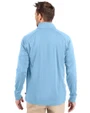 Detroit Lions Monochromatic Cutter & Buck Adapt Recycled Soft Knit Stretch  Mens Quarter Zip Pullover Atlas Light Blue Back
