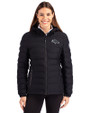 Denver Broncos Mono Cutter & Buck Mission Ridge Repreve® Eco Insulated Womens Puffer Jacket Black Front