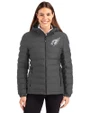Arizona Cardinals Mono Cutter & Buck Mission Ridge Repreve® Eco Insulated Womens Puffer Jacket Elemental Grey Front