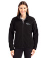 Denver Broncos Mono Cutter & Buck Cascade Eco Fleece Womens Full Zip Jacket Black Front