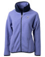 Chicago Bears Monochromatic Cutter & Buck Cascade Epic Comfort Recycled Sherpa Fleece Womens Full Zip Jacket Hyacinth/Navy Blue Mannequin