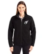 Arizona Cardinals Mono Cutter & Buck Cascade Eco Fleece Womens Full Zip Jacket Black Front