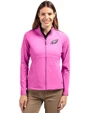 Philadelphia Eagles Mono Cutter & Buck Adapt Eco Knit Heather Recycled Womens Full Zip Gelato Heather Front