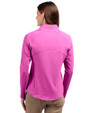 Los Angeles Rams Mono Cutter & Buck Adapt Eco Knit Heather Recycled Womens Full Zip Gelato Heather Back