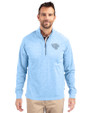 Jacksonville Jaguars Mono Cutter & Buck Adapt Eco Knit Heather Mens Quarter Zip Pullover Atlas Heather Front
