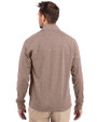 Chicago Bears Monochromatic Cutter & Buck Adapt Recycled Soft Knit Stretch Mens Heathered Quarter Zip Pullover  Mushroom Heather Back
