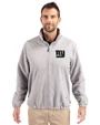 New York Giants Mono Cutter & Buck Charter Eco Recycled Mens Full-Zip Jacket Polished Medium Gray Front