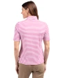 Chicago Bears Mono Cutter & Buck Virtue Eco Pique Stripe Recycled Womens Top Gelato Fuchsia Back