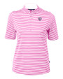 Chicago Bears Mono Cutter & Buck Virtue Eco Pique Stripe Recycled Womens Top Gelato Fuchsia Mannequin