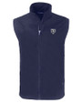 Chicago Bears Mono Cutter & Buck Charter Eco Recycled Mens Full-Zip Vest Navy Blue Mannequin