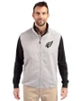Arizona Cardinals Mono Cutter & Buck Charter Eco Recycled Mens Full-Zip Vest Polished Medium Gray Front