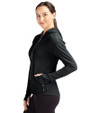 Los Angeles Rams Mono Cutter & Buck Daybreak Eco Recycled Womens Full Zip Hoodie Black Side