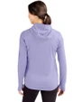 Green Bay Packers Mono Cutter & Buck Daybreak Eco Recycled Womens Half Zip Hoodie Hyacinth Back
