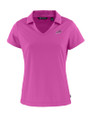 Buffalo Bills Mono Cutter & Buck Daybreak Eco Recycled Womens V-neck Polo Gelato Fuchsia Mannequin