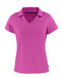 Detroit Lions Mono Cutter & Buck Daybreak Eco Recycled Womens V-neck Polo Gelato Fuchsia Mannequin