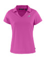 Philadelphia Eagles Mono Cutter & Buck Daybreak Eco Recycled Womens V-neck Polo Gelato Fuchsia Mannequin
