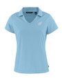 Arizona Cardinals Mono Cutter & Buck Daybreak Eco Recycled Womens V-neck Polo Atlas Light Blue Mannequin