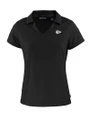 Kansas City Chiefs Mono Cutter & Buck Daybreak Eco Recycled Womens V-neck Polo Black Mannequin