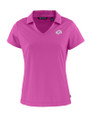 Los Angeles Rams Mono Cutter & Buck Daybreak Eco Recycled Womens V-neck Polo Gelato Fuchsia Mannequin